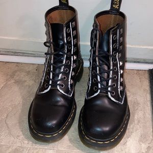 Dr Marten black studded boots
